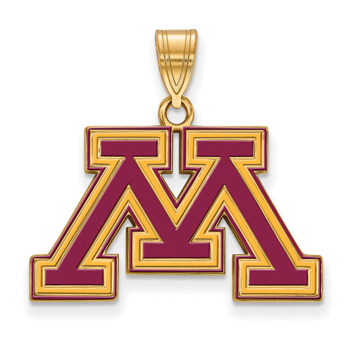 SS w/GP University of Minnesota Med Enamel Pendant