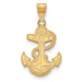 14ky Navy Anchor Large Pendant