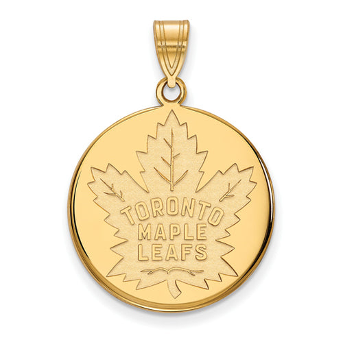 SS w/GP NHL Toronto Maple Leafs Large Disc Pendant
