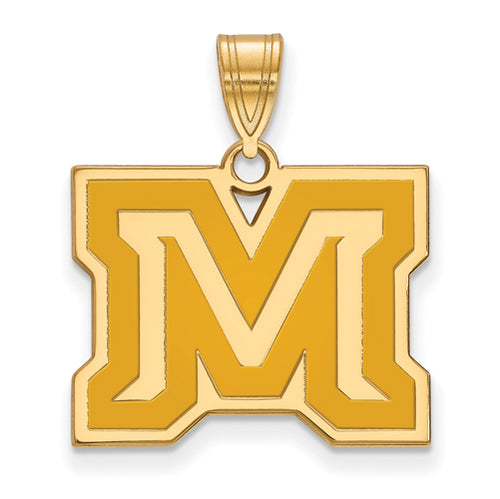 SS w/GP Montana State University Med Enamel Pendant