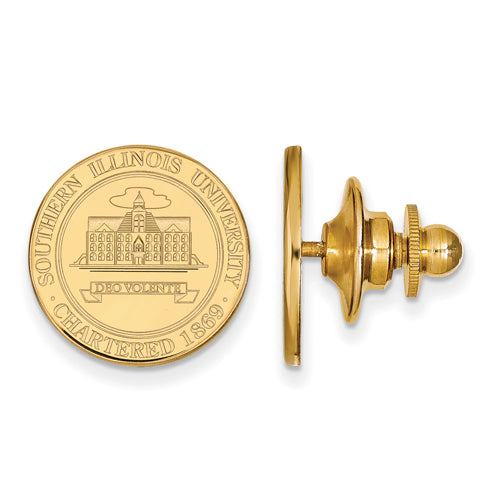 SS w/GP Southern Illinois U Crest Lapel Pin