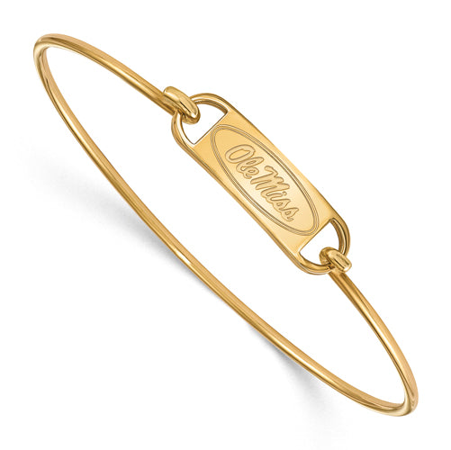 Gold Plate SS U of Miss Small Ctr Wire Bangle