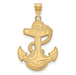 SS w/GP Navy Anchor XL Pendant