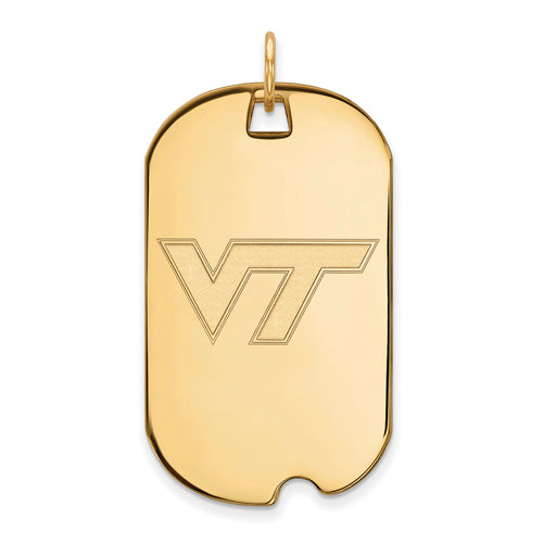 SS w/GP Virginia Tech Large VT Logo Dog Tag