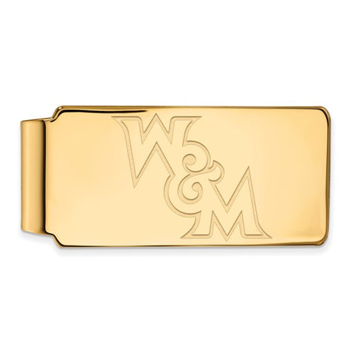 Sterling Silver Gold-plated LogoArt College of William and Mary Money Clip