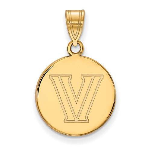 10ky Villanova University Medium Disc Pendant