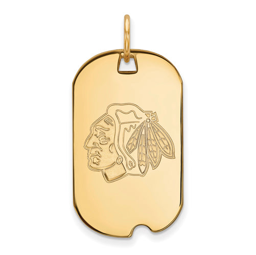 10ky NHL Chicago Blackhawks Small Logo Dog Tag