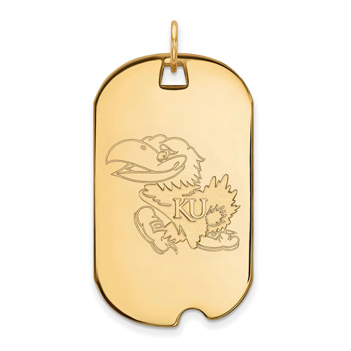 SS w/GP University of Kansas Large Dog Tag