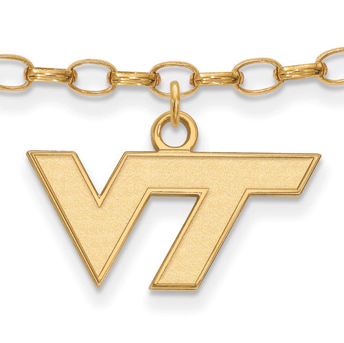 SS w/GP Virginia Tech VT Logo Anklet