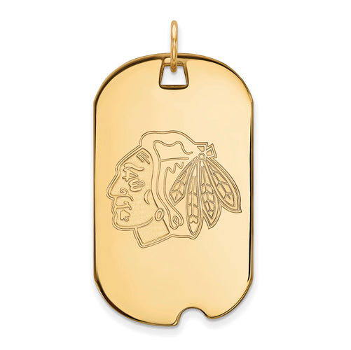 SS w/GP NHL Chicago Blackhawks Large Logo Dog Tag