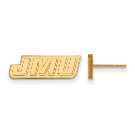 Sterling Silver Gold-plated LogoArt James Madison University J-M-U Extra Small Post Earrings