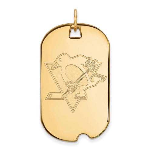 SS w/GP NHL Pittsburgh Penguins Large Dog Tag