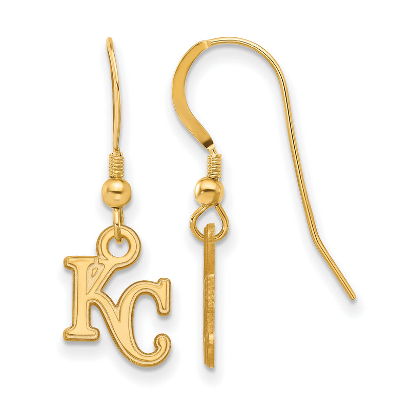 SS w/GP MLB LogoArt Kansas City Royals K-C Extra Small Dangle Earrings