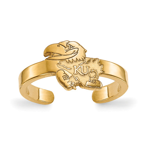 SS w/GP University of Kansas Toe Ring