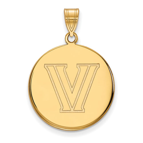 14ky Villanova University Large Disc Pendant