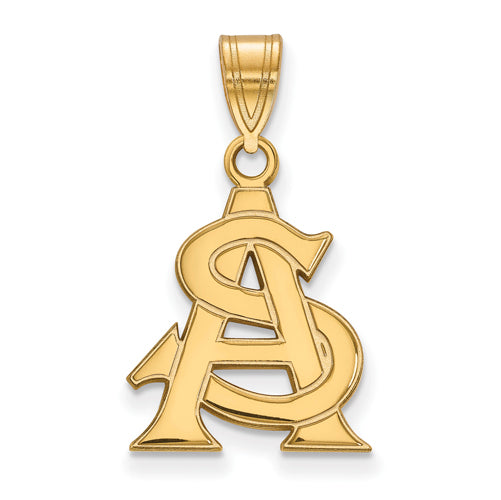 14ky Arizona State University Medium Interlocking "AS" Pendant