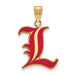 SS w/GP University of Louisville Large Enamel Letter L Pendant