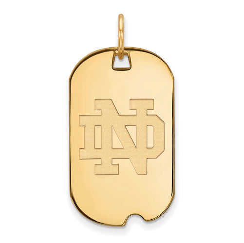 10ky University of Notre Dame Small Dog Tag Pendant