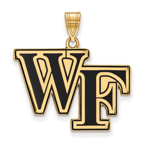 SS w/GP Wake Forest University Large Enamel Pendant
