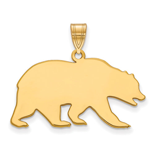 SS w/GP Univ of California Berkeley Bear Large Pendant