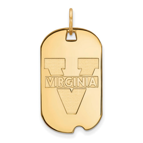 10ky University of Virginia Small Text Logo Dog Tag