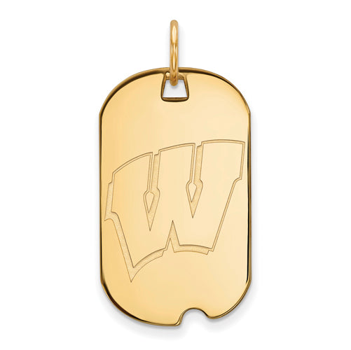 14ky University of Wisconsin Small Letter W Dog Tag