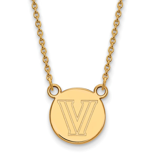 SS w/GP Villanova University Small Disc w/Necklace