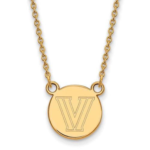 SS w/GP Villanova University Small Disc w/Necklace