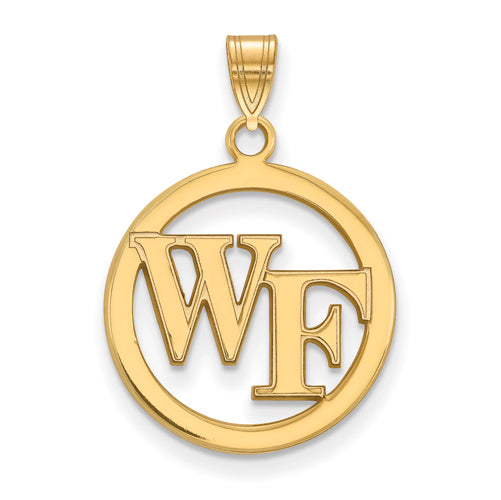 SS w/GP Wake Forest University Sm Pendant in Circle