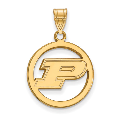 SS w/GP Purdue Med Pendant in Circle
