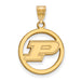 SS w/GP PurdueMed Pendant in Circle
