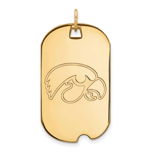 10ky University of Iowa Large Dog Tag
