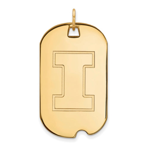10ky University of Illinois Large Dog Tag