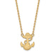 SS w/GP Navy Anchor Large Pendant w/Necklace