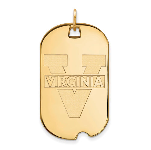 14ky University of Virginia Large Text Logo Dog Tag