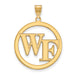 SS w/GP Wake Forest University Large Pendant in Circle