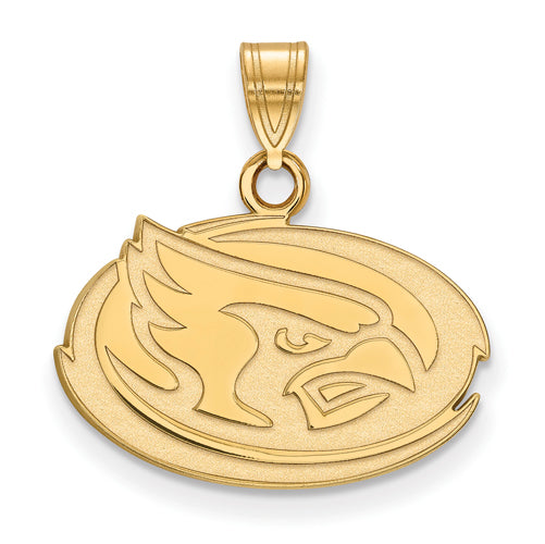 14ky Iowa State University Small Cardinal Disc Pendant