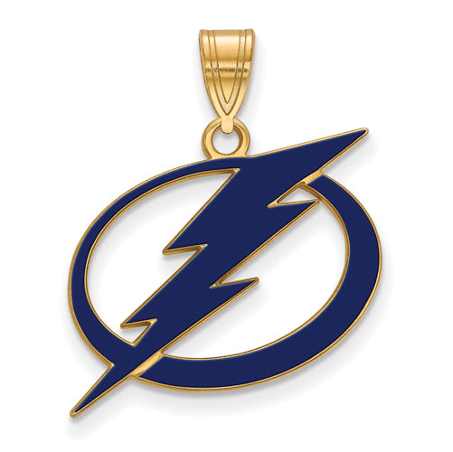 SS w/GP NHL Tampa Bay Lightning Large Enamel Pendant
