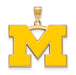 SS w/GP University of Michigan Large Enamel Pendant