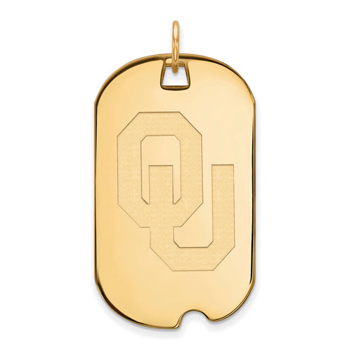 10ky University of Oklahoma Large Dog Tag
