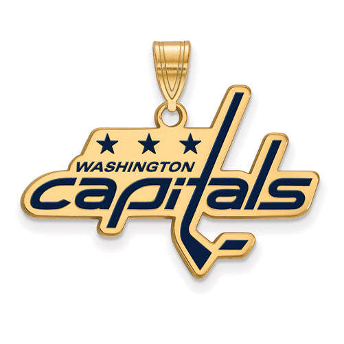 SS w/GP NHL Washington Capitals Large Enamel Pendant