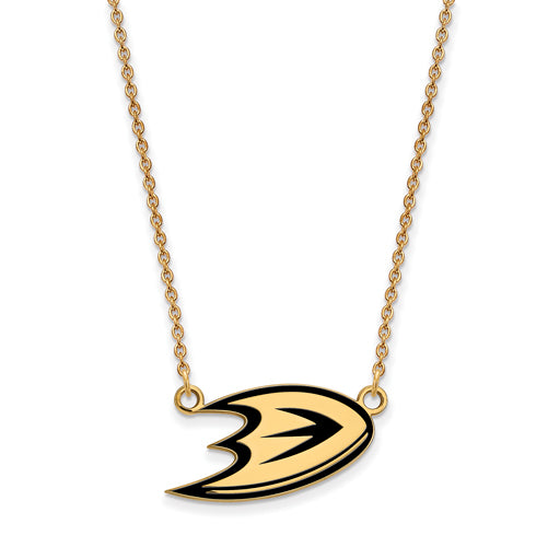 SS w/GP NHL Anaheim Ducks Sm Enl Pendant w/Necklace