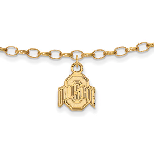 SS w/GP Ohio State U Buckeyes Logo Anklet
