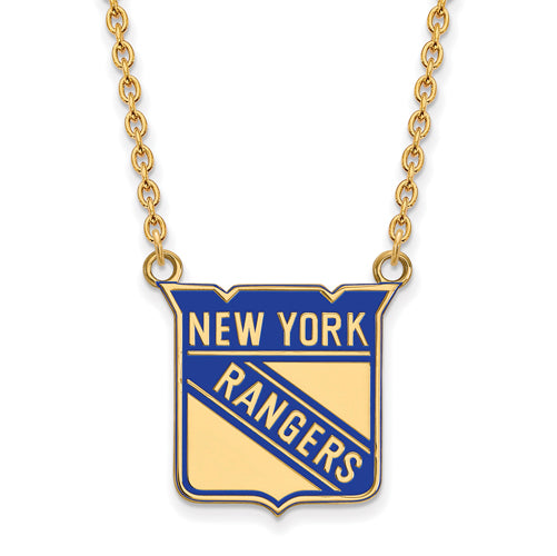 SS w/GP NHL New York Rangers Lg Enl Pend w/Necklace
