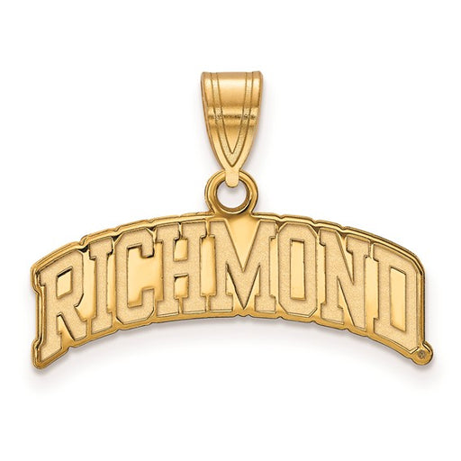 Gold Plated University of Richmond Large Script Pendant