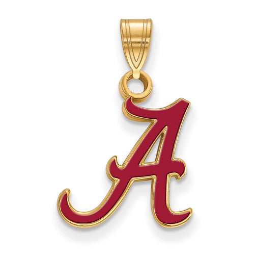 SS w/GP University of Alabama Small Enamel Pendant