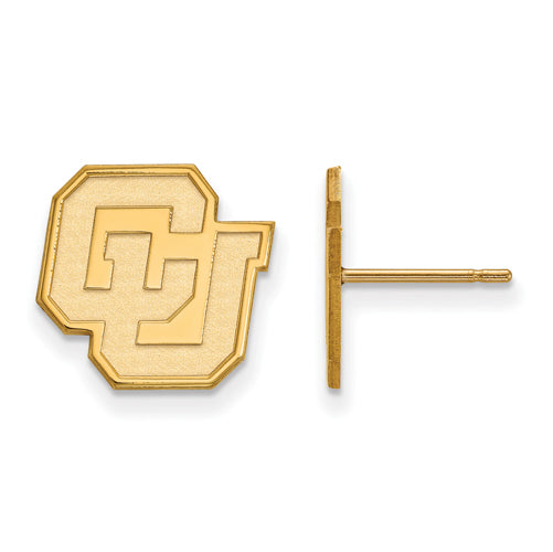 SS w/GP University of Colorado Small Post Earrings