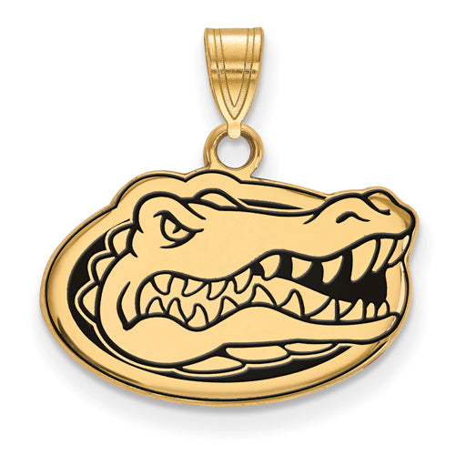 SS w/GP University of Florida Gator Small Enameled Pendant