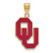SS w/GP University of Oklahoma Large Enamel Pendant