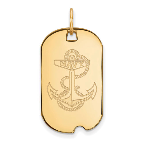 14ky Navy Anchor Small Dog Tag